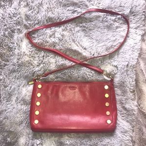 Red Hammett Crossbody with Gold Hardware